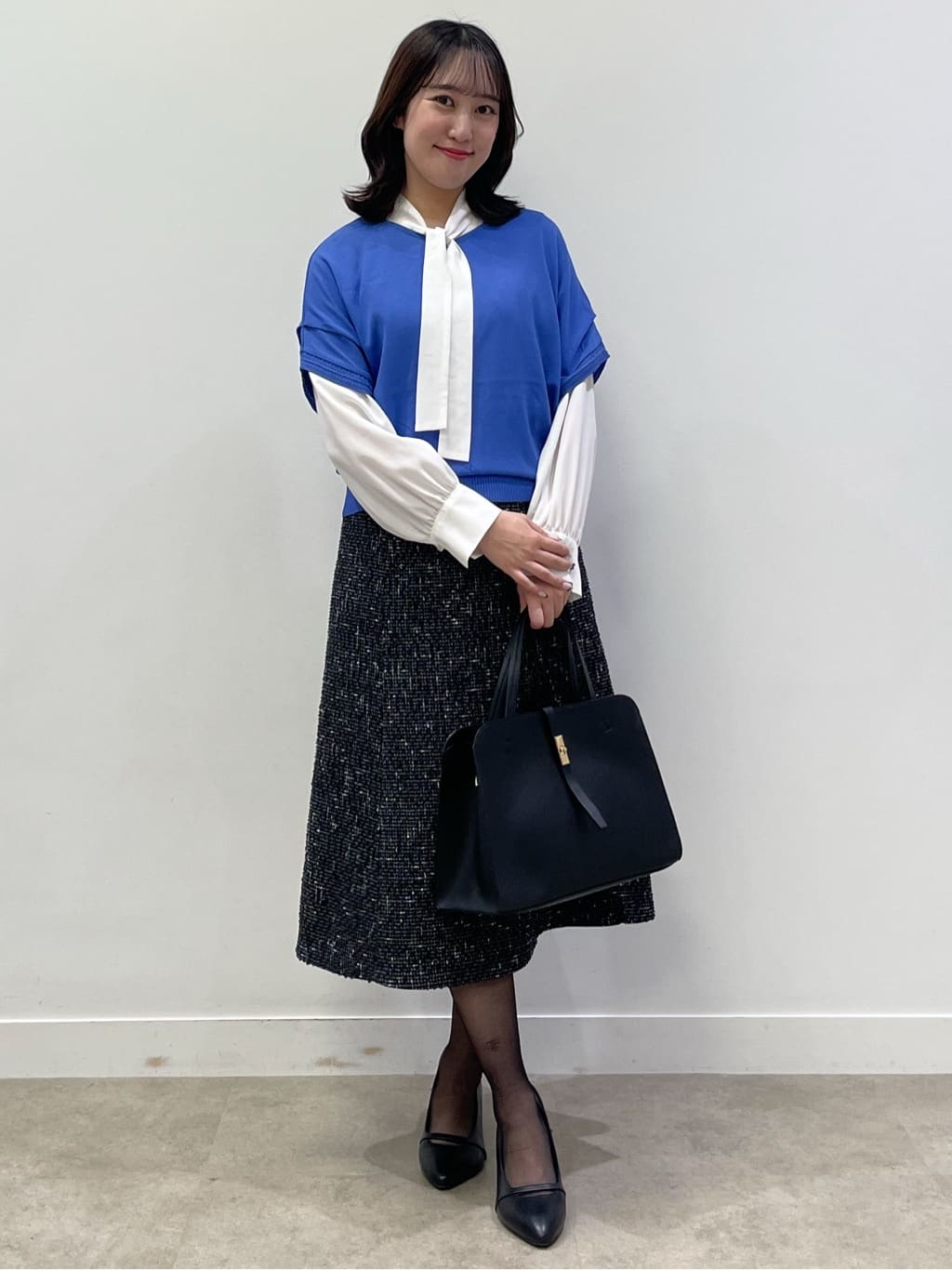 yukariさんの「Reflect｜【選べる7色◎／手洗い可／二の腕カバー】半袖ニット」を使ったコーディネート