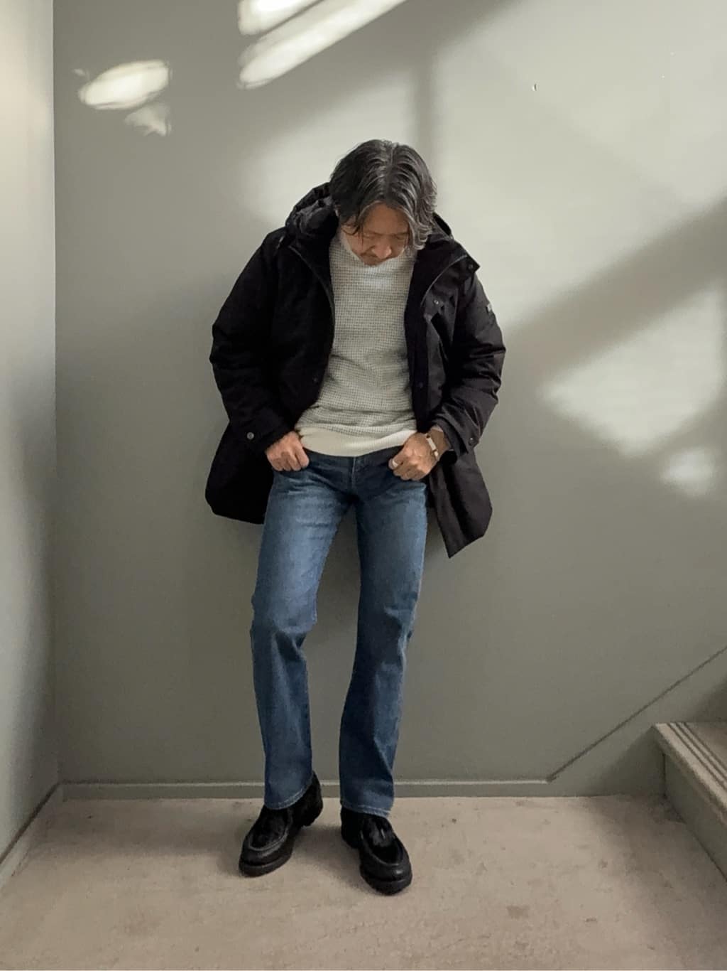 デザイナーTAKEman さんの「TAKEO KIKUCHI｜【None Of Stress】ストレッチ ダウンブルゾン」を使ったコーディネート