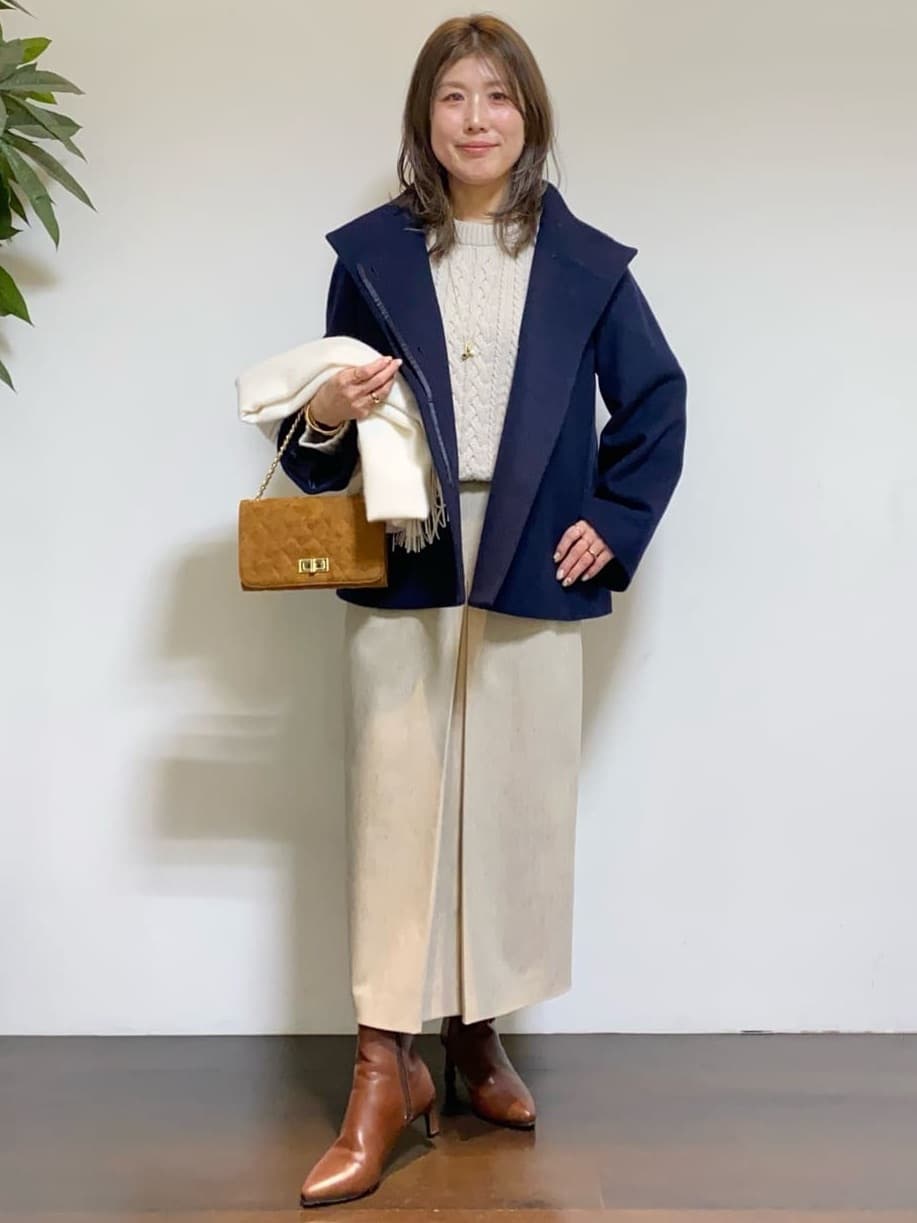 tomoさんの「UNTITLED｜【洗える】スポンディッシュ ケーブル柄ニット」を使ったコーディネート