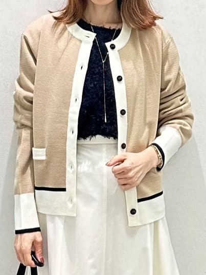 Miwaさんの「UNTITLED｜【アンサンブル可/ジャケット風】ウールミラノリブカーディガン」を使ったコーディネート