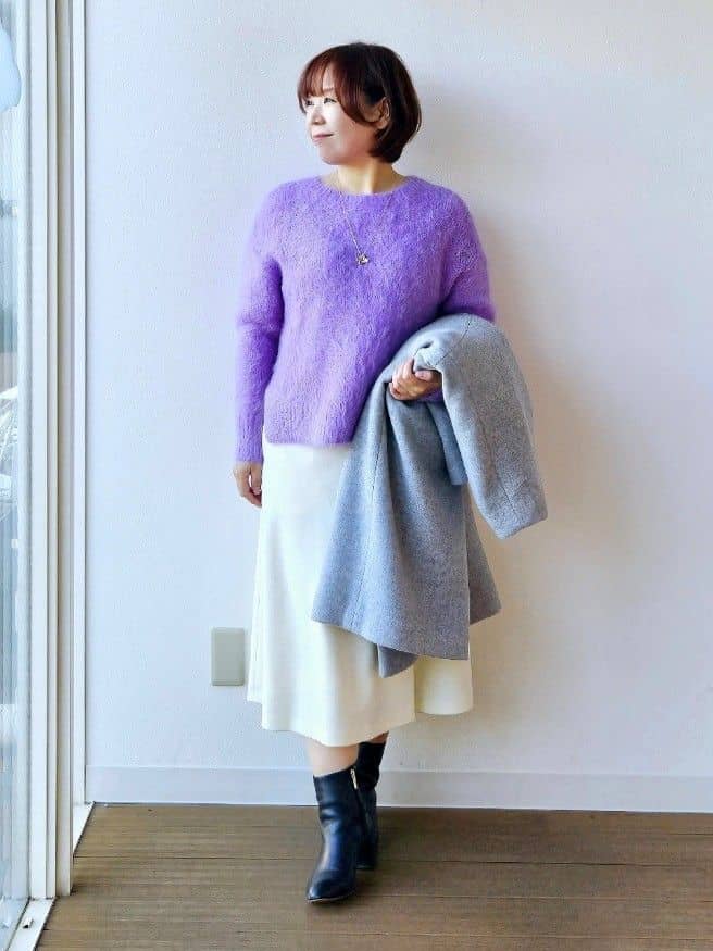 やじまさんの「UNTITLED｜【軽量／ウール混】ライトフォルム ロングコート」を使ったコーディネート