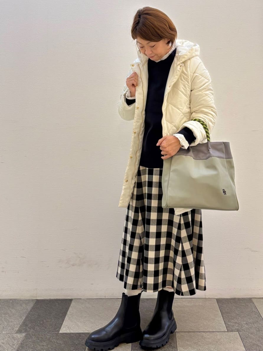 Haruさんの「Dessin｜【2WAY/洗える】中綿キルトコート」を使ったコーディネート