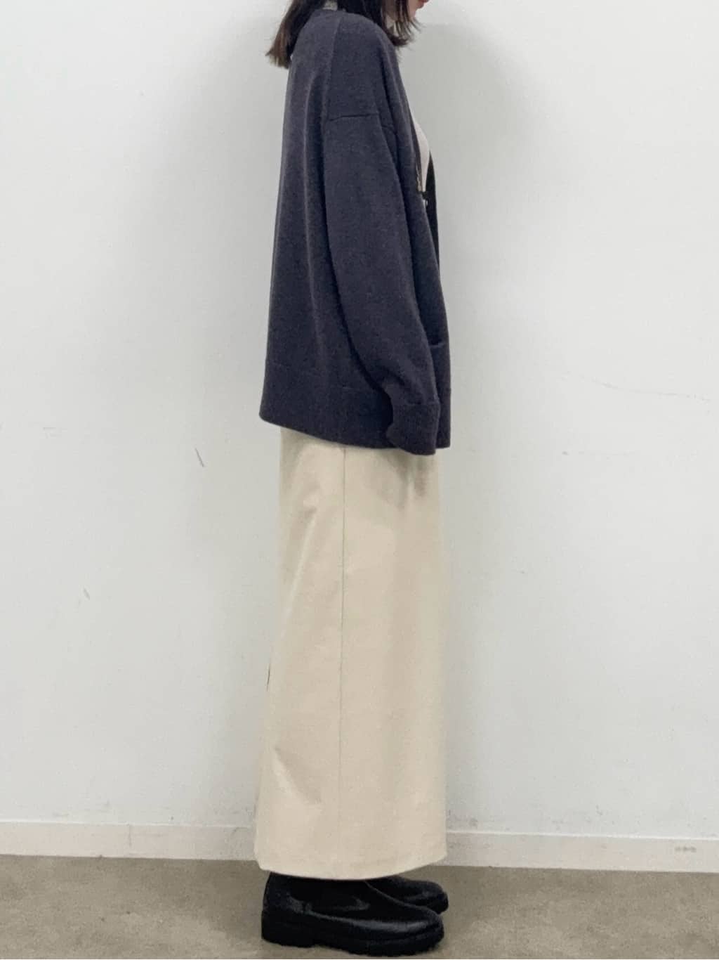 BUNさんの「DRESSTERIOR｜レタードニットカーディガン」を使ったコーディネート