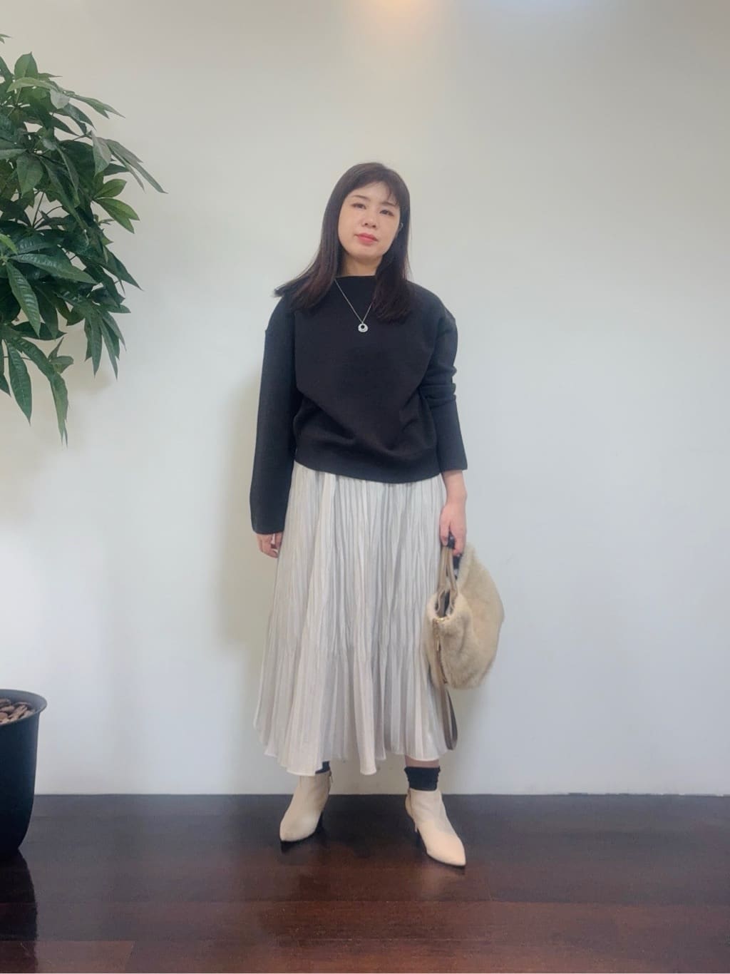 CHISATOさんの「UNTITLED｜【洗える】モックネックミラノリブニット」を使ったコーディネート