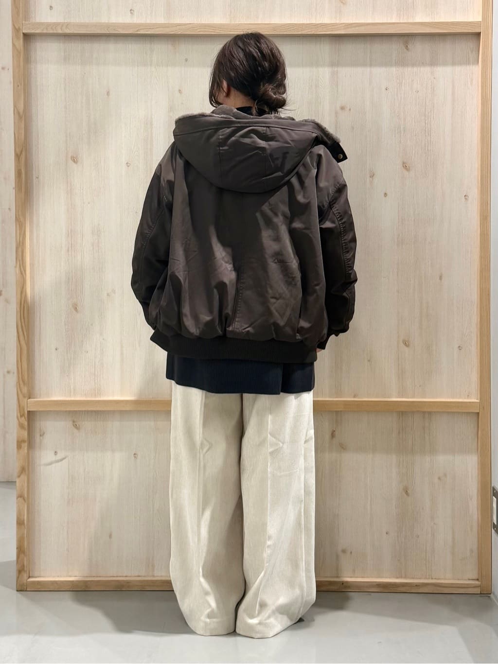 nanaさんの「THE SHOP TK｜【2WAY/洗える】リバーシブル フェイクファーブルゾン」を使ったコーディネート