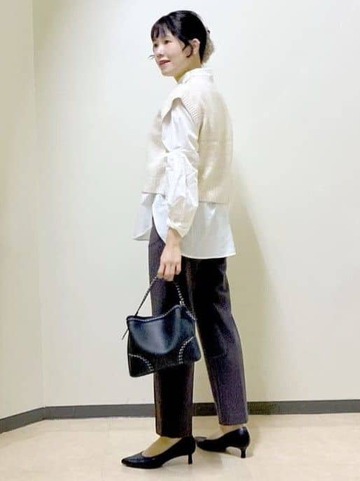  beni_gingerさんの「Reflect｜【単品使い◎】ニットベスト＋シャツセット」を使ったコーディネート