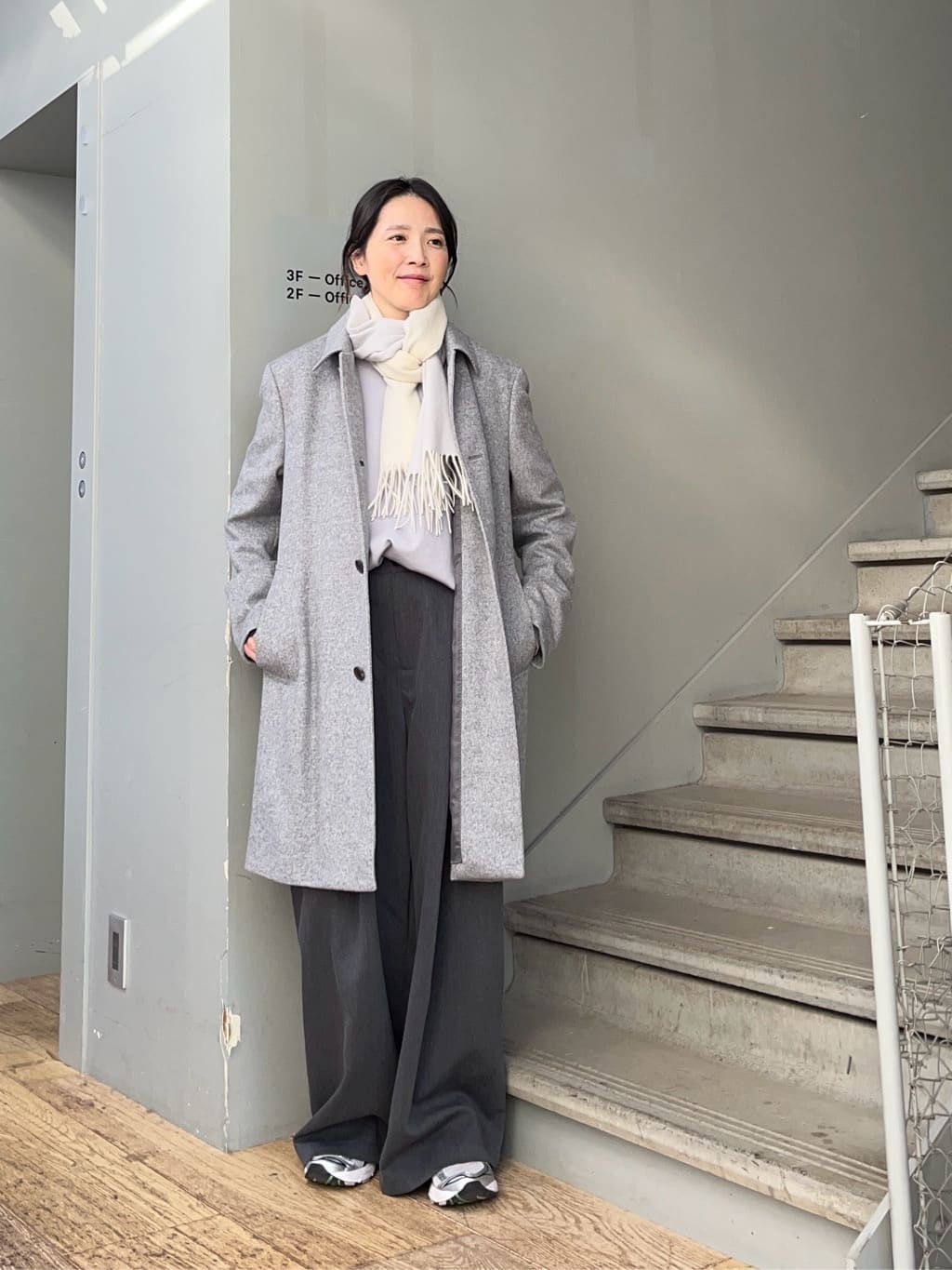 神野（jinno）さんの「TAKEO KIKUCHI｜【Sサイズ～】アンチピリング テーラードネック ニット」を使ったコーディネート
