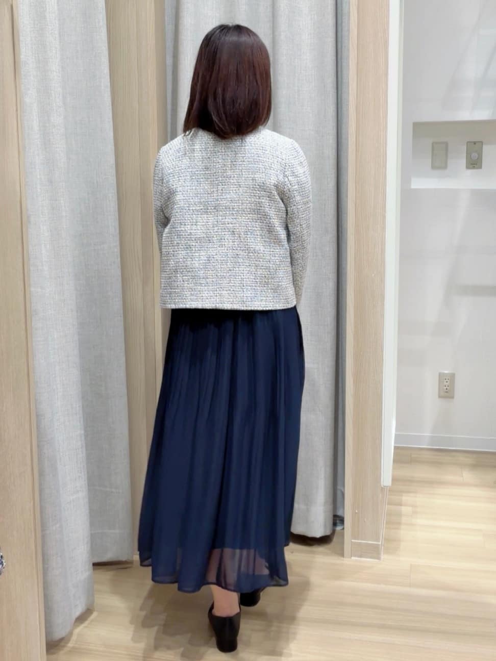 Fumikaさんの「grove｜【ハレの日・通勤】着回しできる上品ツイードジャケット」を使ったコーディネート