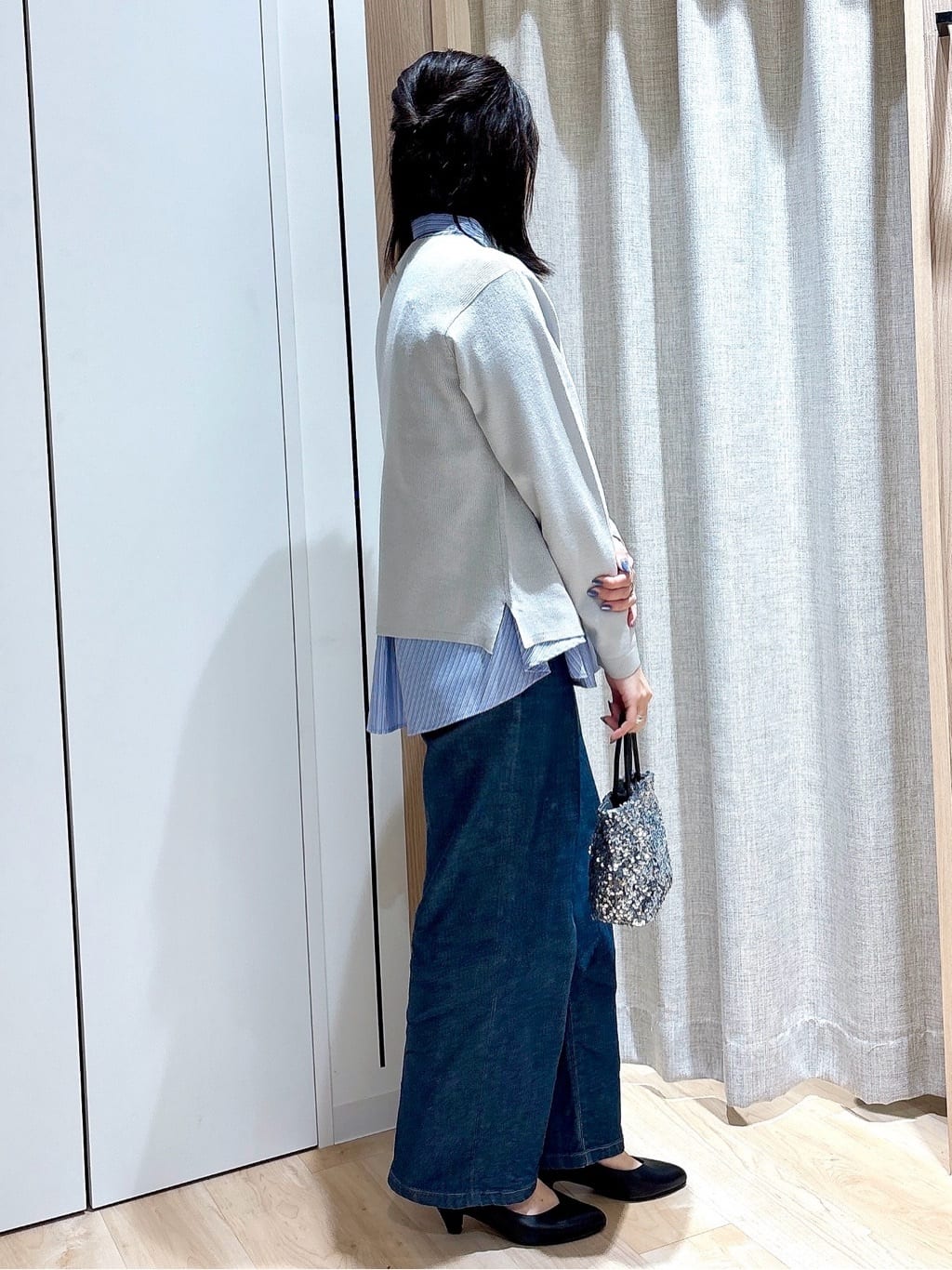 まぁさんさんの「grove｜スクエアスパン2WAYミニトート」を使ったコーディネート