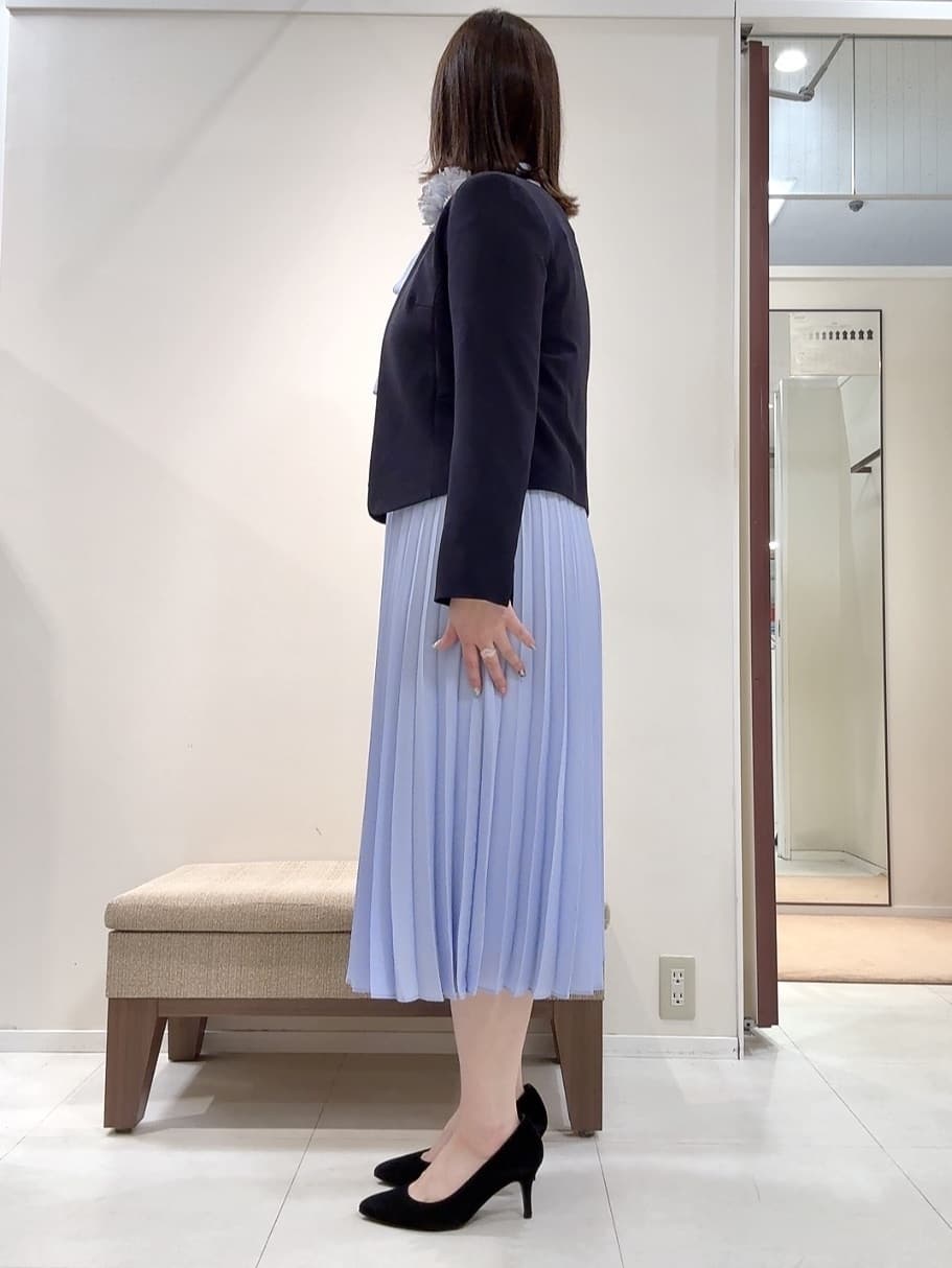 YUIさんの「UNTITLED｜◆【フォーマル/洗える】ボウタイ プリーツワンピース」を使ったコーディネート
