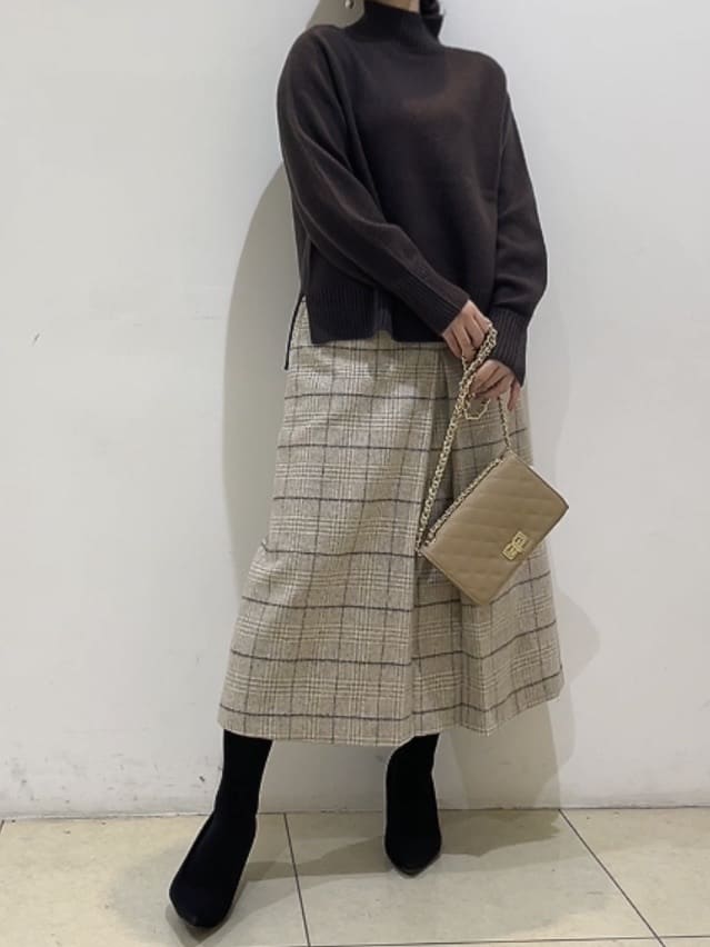 watanabeさんの「UNTITLED｜【8色展開/洗える】ウールカシミヤ ハイネックニット」を使ったコーディネート