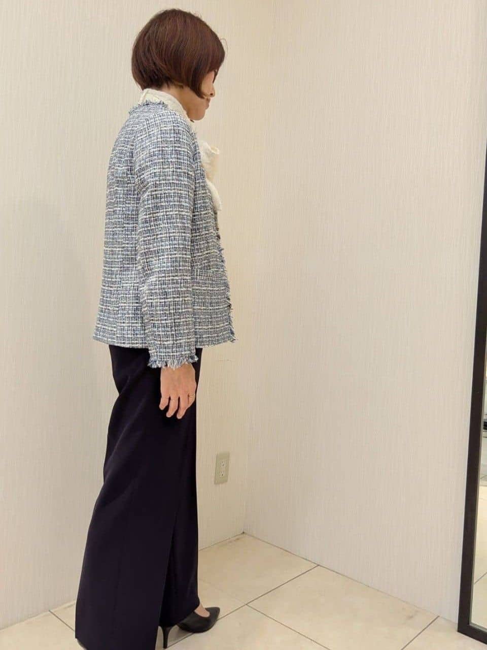u-macoさんの「UNTITLED｜◆【セレモニー/華やか】2WAYボウタイブラウス」を使ったコーディネート