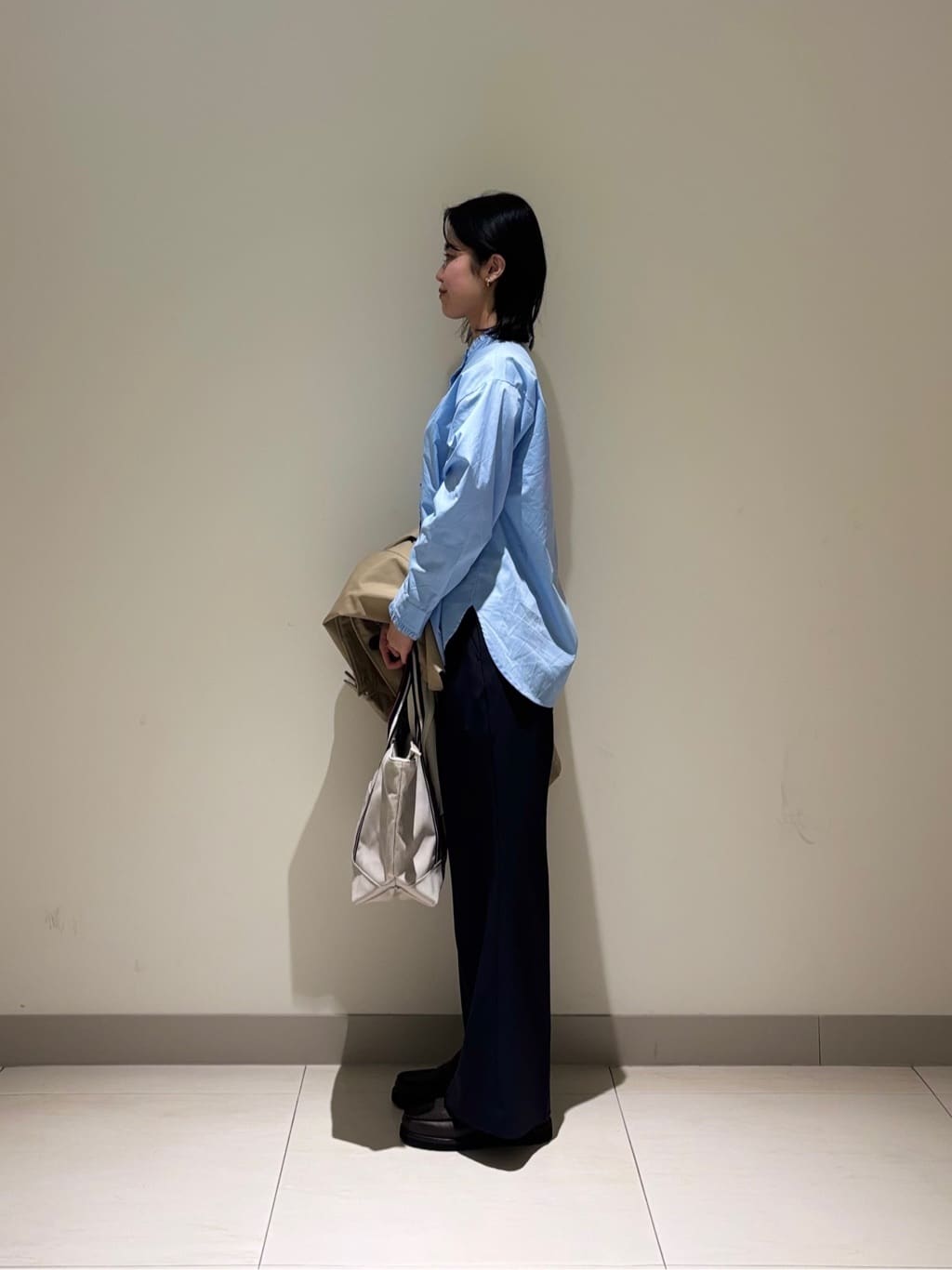 mayuさんの「Dessin｜シャンブレースプリングコート」を使ったコーディネート