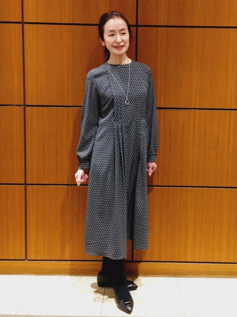 Kさんの「Reflect｜【通勤/お出かけ◎】ジオメプリントクラシカルワンピース」を使ったコーディネート