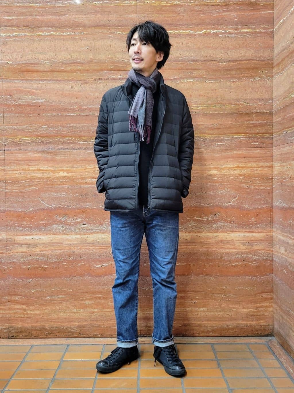 piroyaさんの「TAKEO KIKUCHI｜【3WAY】ドビー ダウンライナー付ブルゾン」を使ったコーディネート