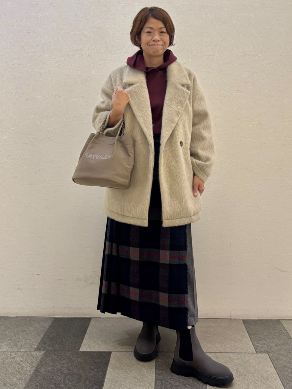 Haruさんの「Dessin｜シャギーコート」を使ったコーディネート
