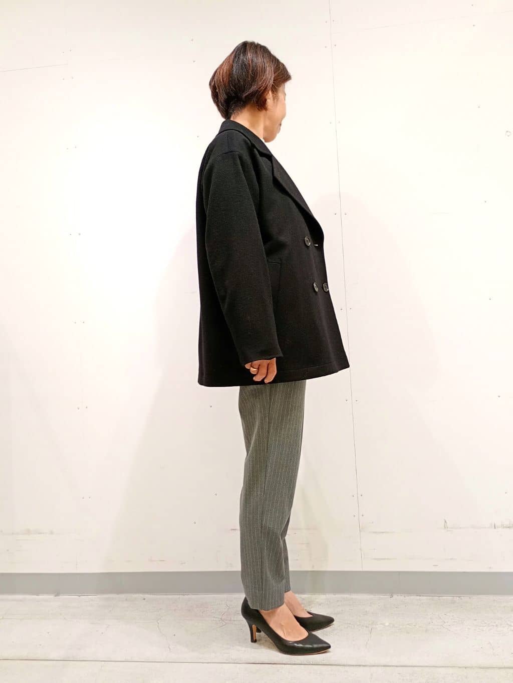 Kさんの「INDIVI｜【軽やか／ゆったり】ウール混ショートトレンチコート」を使ったコーディネート