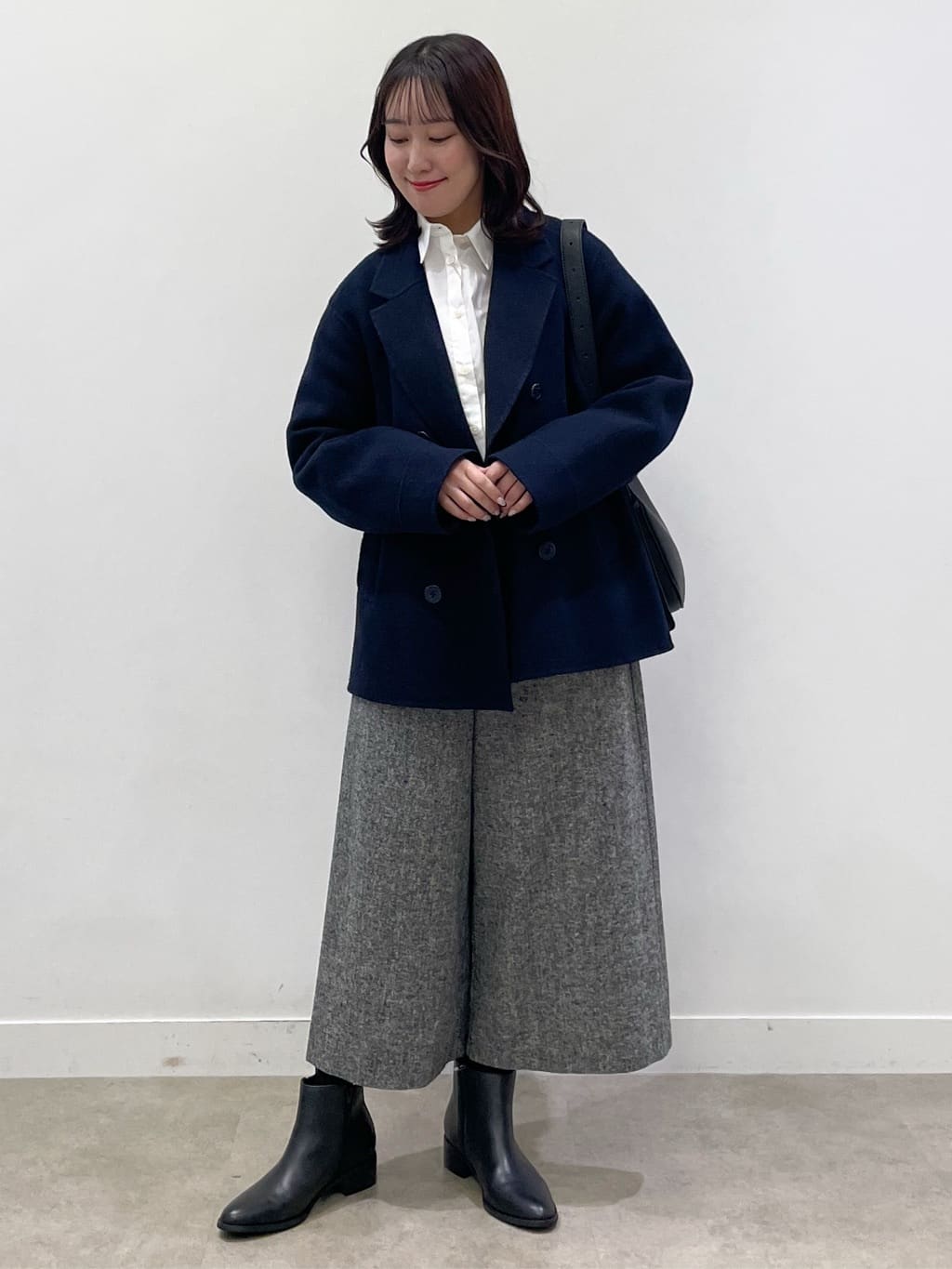 yukariさんの「Dessin｜【洗える】ウール混リバーメルトンコート」を使ったコーディネート