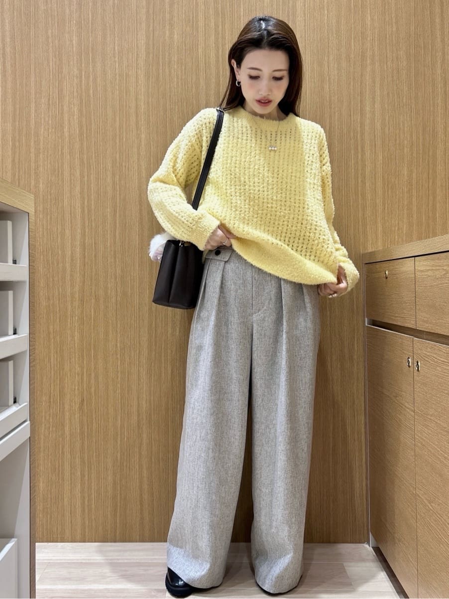 maiさんの「OPAQUE.CLIP｜モールヤーンメッシュニット【洗濯機OK】」を使ったコーディネート