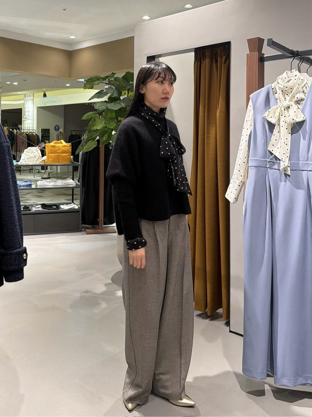 rinaさんの「INDIVI｜【洗える】ヘアリーフォルムニット」を使ったコーディネート
