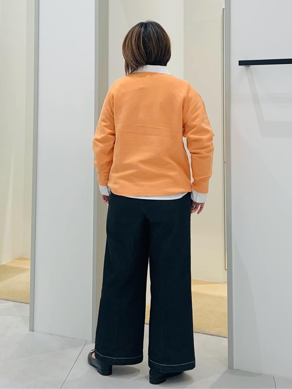 Naruさんの「THE SHOP TK｜【S-XLサイズ/選べる6色】どこから見ても美しい ガーターニット/洗濯機OK」を使ったコーディネート