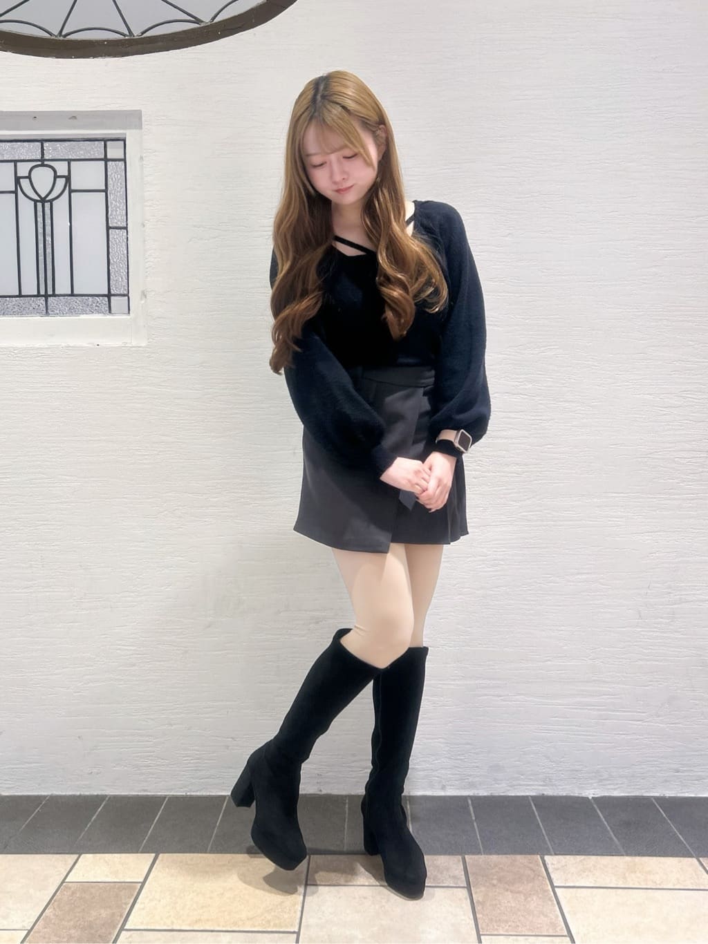 ゆうりさんの「ESPERANZA｜ゆる傾斜ロングブーツ」を使ったコーディネート
