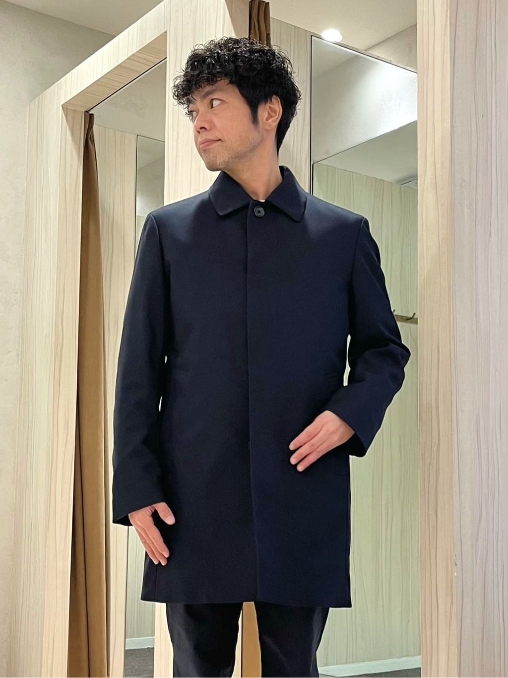 URAさんの「TAKEO KIKUCHI｜【ダウンライナー付き】メランジ ステンカラー コート」を使ったコーディネート