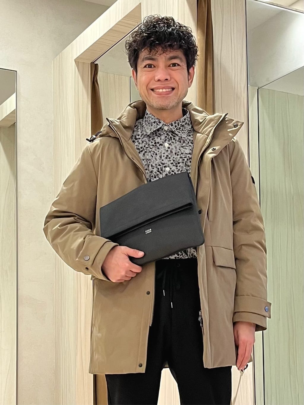 URAさんの「TAKEO KIKUCHI｜【None Of Stress】ストレッチ ダウンブルゾン」を使ったコーディネート