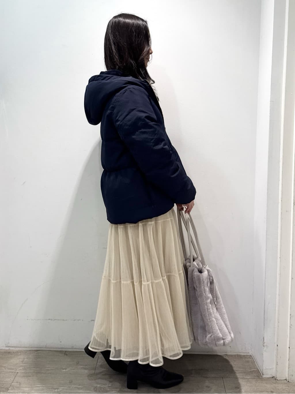 yuicciさんの「OPAQUE.CLIP｜KAWADAダウンペプラムショートコート【撥水／洗濯機OK／静電気防止裏地】」を使ったコーディネート