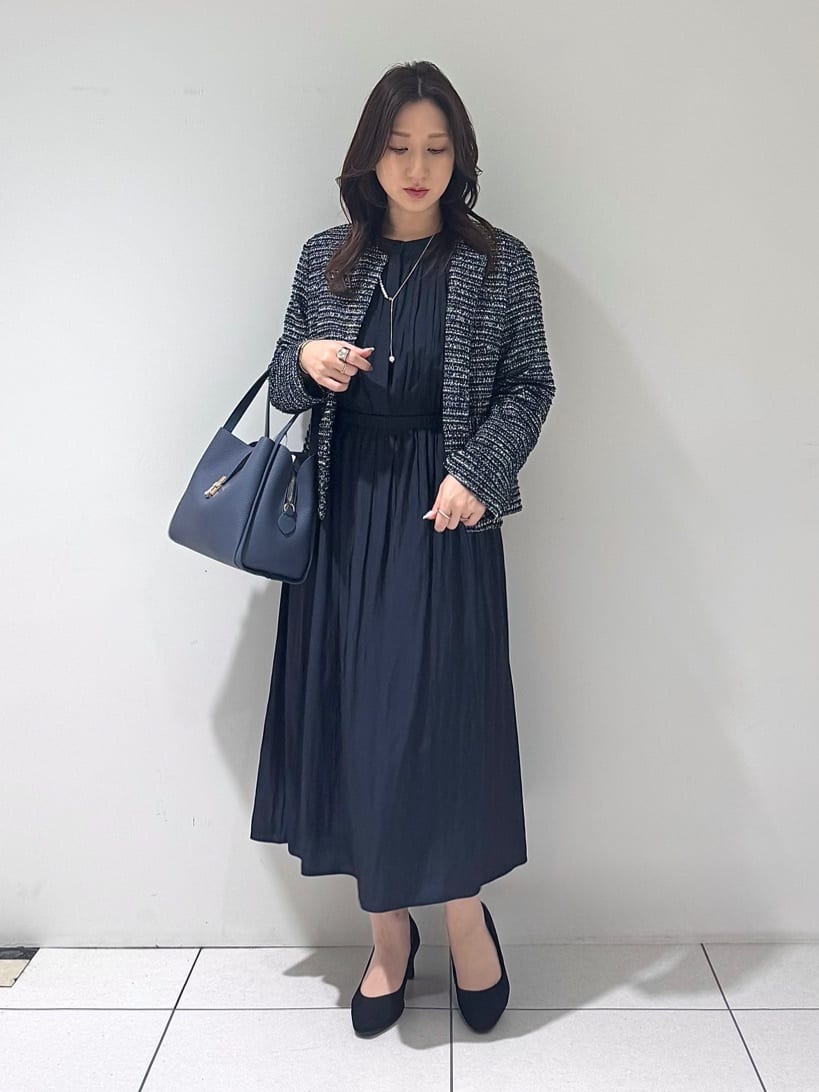 そんさんの「INDIVI｜【セレモニー／洗える】ミックスツイードライトジャケット」を使ったコーディネート