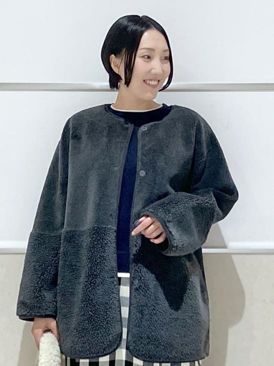 eriko さんの「Dessin｜【2WAY】フェイクムートンコート」を使ったコーディネート