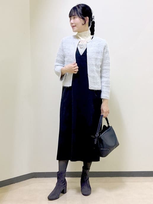  beni_gingerさんの「Reflect｜【お食事会やお出かけに◎】ふんわりジャカード編みカーディガン」を使ったコーディネート