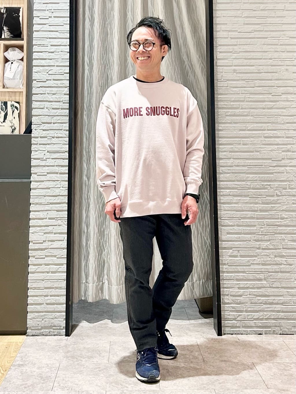 KENJI Iさんの「THE SHOP TK｜PEANUTS ／ ピーナッツ スヌーピー ミニ裏毛スウェット」を使ったコーディネート