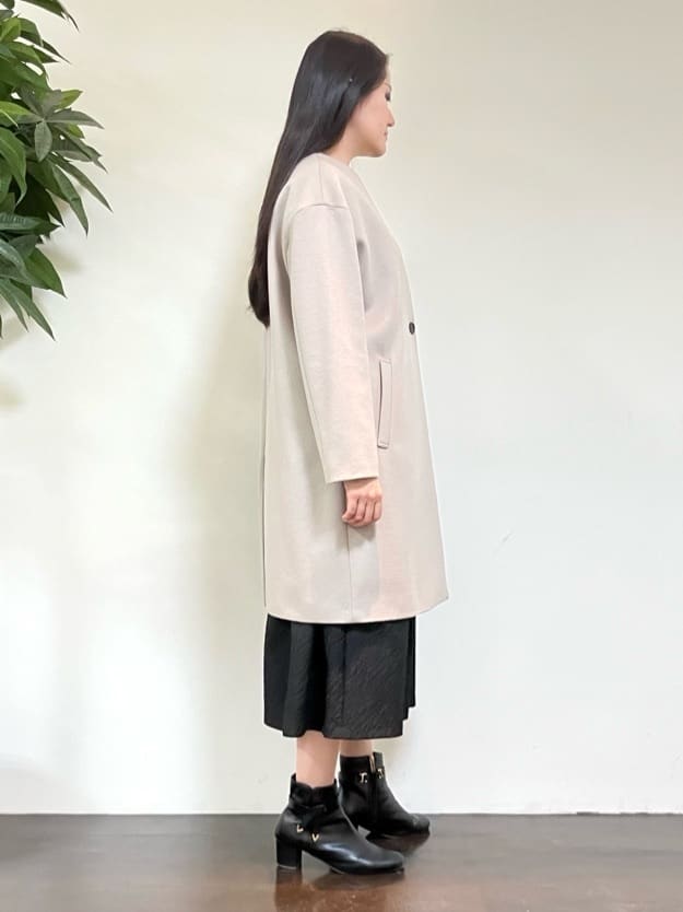 カレンさんの「UNTITLED｜【大人フェミニン/トレンド】ニット&times;ジャカード ドッキングワンピース」を使ったコーディネート