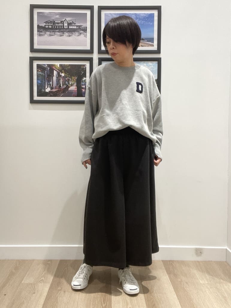 Naoさんの「Dessin｜【洗える】Dサガラ刺繍ワッペン付きニット」を使ったコーディネート