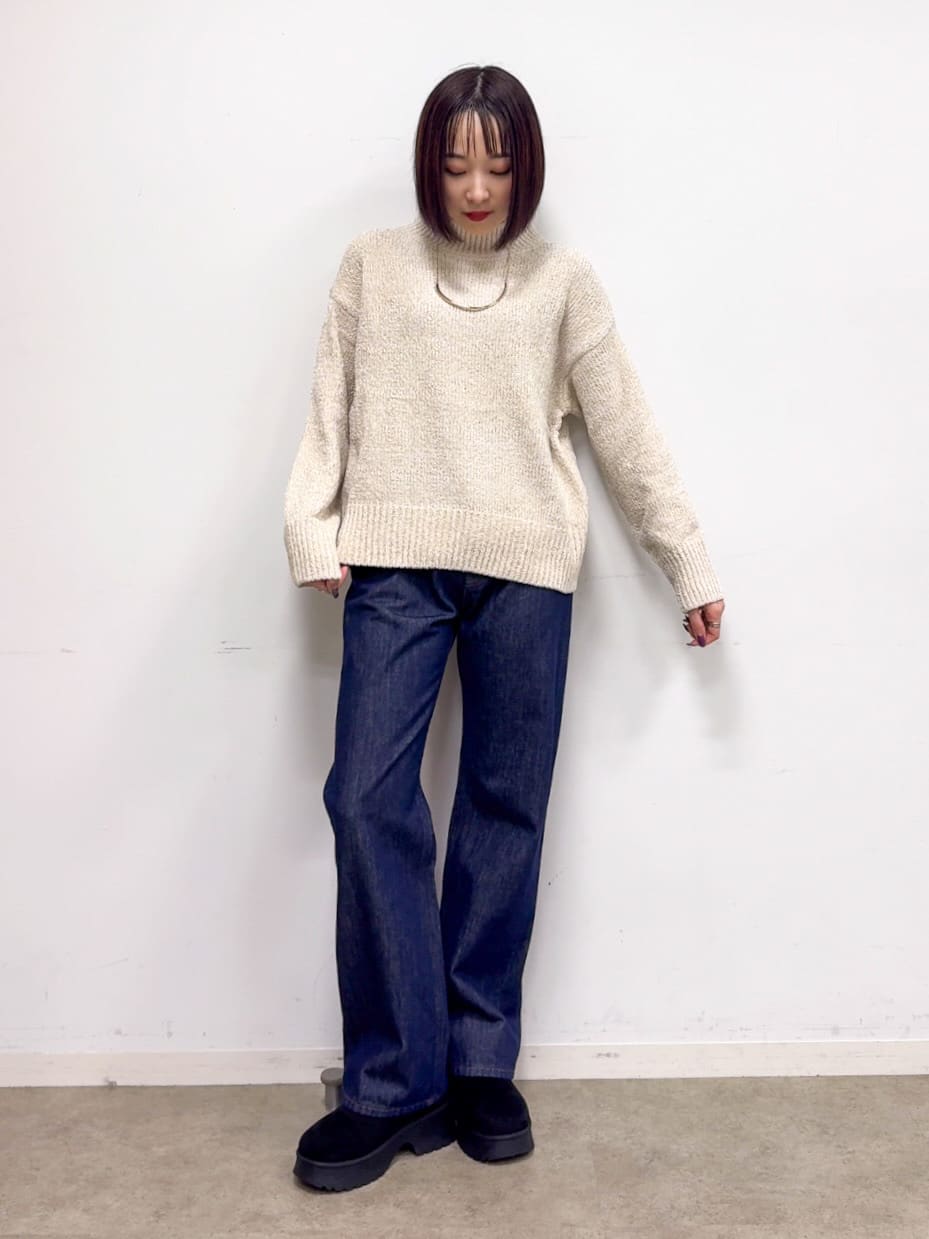 𝐜𝐡𝐢𝐤𝐚さんの「SHOO･LA･RUE｜【洗濯機可/撥水/リバーシブル】 ノーカラー中綿ブルゾン」を使ったコーディネート