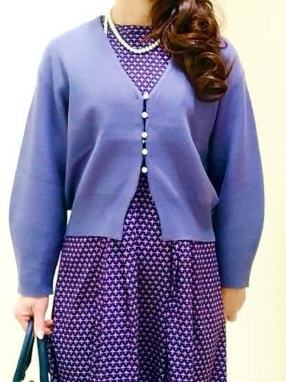 花さんの「Reflect｜【通勤/お出かけ◎】ジオメプリントクラシカルワンピース」を使ったコーディネート