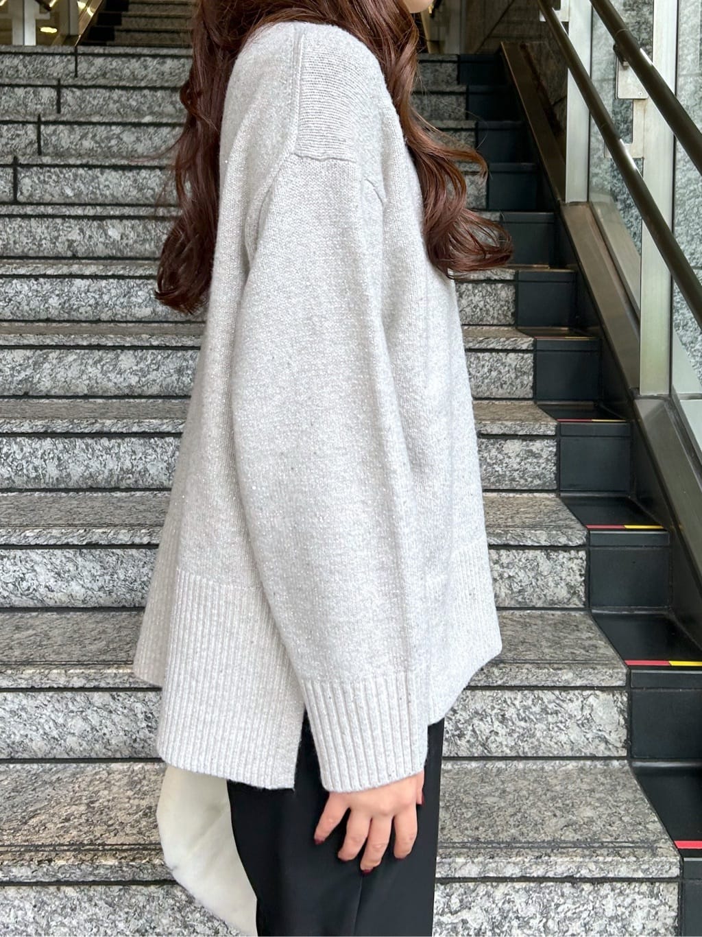 Risaさんの「OPAQUE.CLIP｜ウォームタッチ テーパードパンツ【洗濯機洗OK／ストレッチ】」を使ったコーディネート