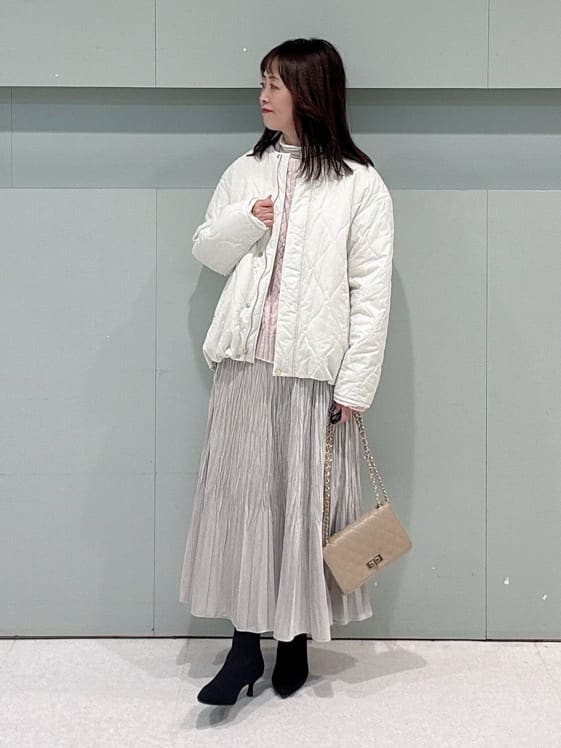 makiさんの「UNTITLED｜【洗える】スポンディッシュ ケーブル柄ニット」を使ったコーディネート