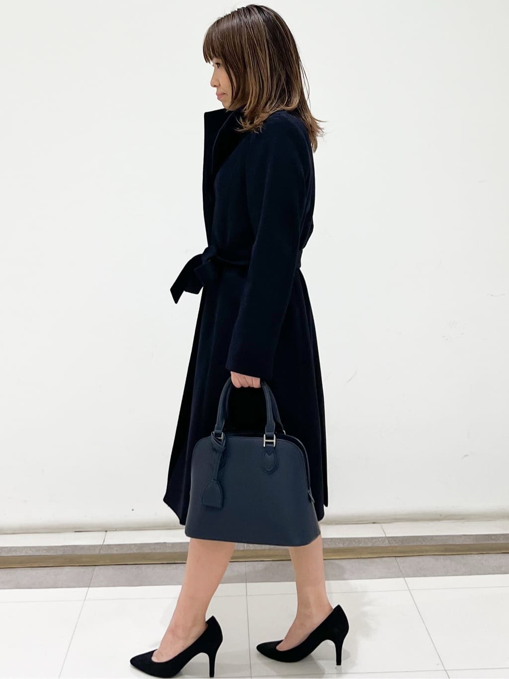AYAさんの「COUP DE CHANCE｜【カシミヤ混／日本製】Iラインスタンドウィングカラーコート」を使ったコーディネート