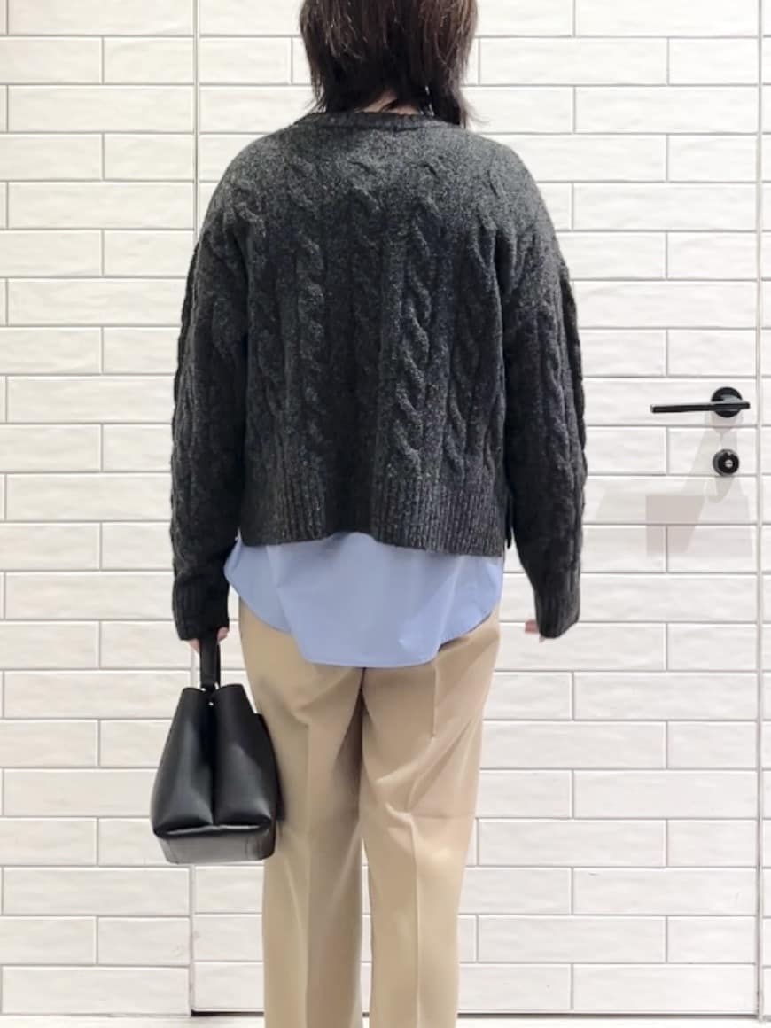 しおりさんの「OPAQUE.CLIP｜イージーワイドパンツ【洗濯機OK】」を使ったコーディネート