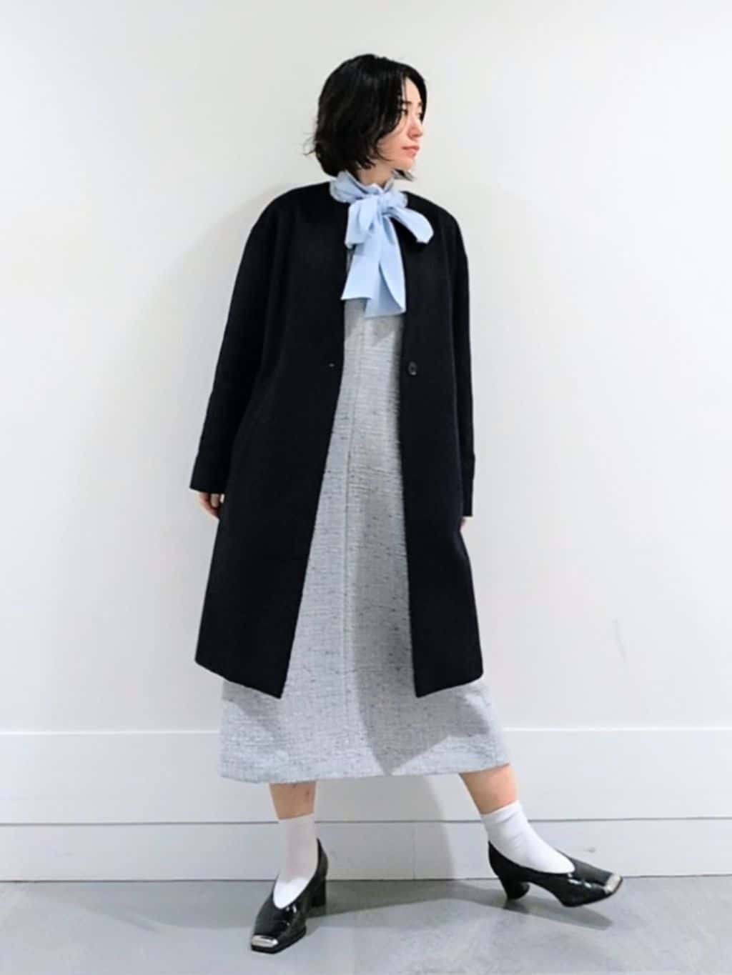 ミズタさんの「UNTITLED｜◆【セレモニー/華やか】2WAYボウタイブラウス」を使ったコーディネート