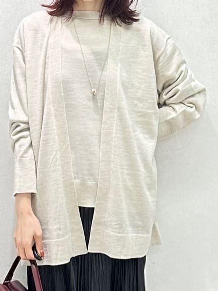 Miwaさんの「UNTITLED｜【シワ知らず/ウエストゴム】スエード風プリーツスカート」を使ったコーディネート