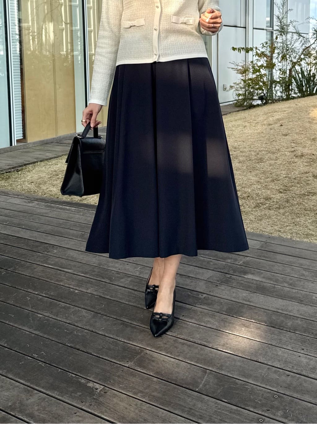 teiさんの「Couture brooch｜リボンデザイン2WAYバッグ」を使ったコーディネート