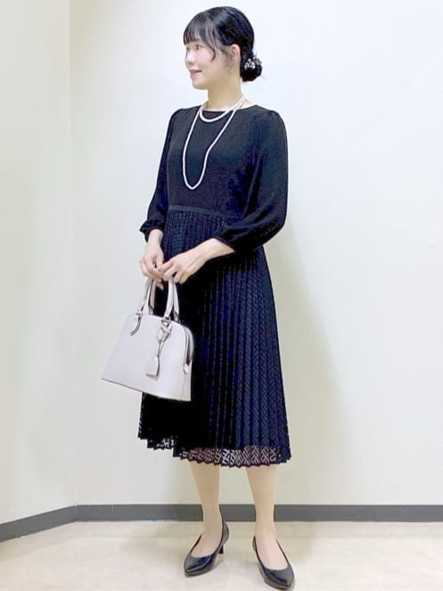  beni_gingerさんの「Reflect｜【SS-4Lサイズ】シフォン&times;幾何柄レースプリーツワンピース」を使ったコーディネート