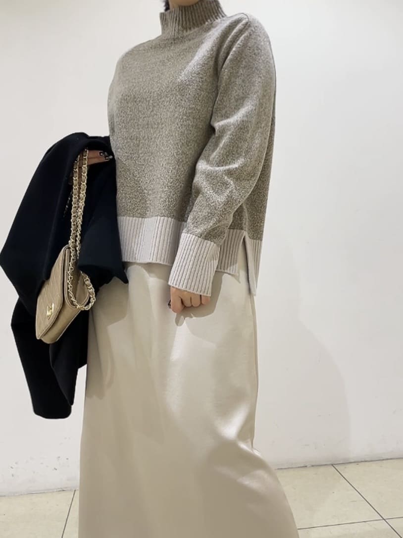 watanabeさんの「UNTITLED｜【8色展開/洗える】ウールカシミヤ ハイネックニット」を使ったコーディネート