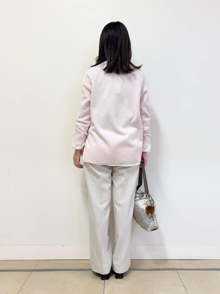 asamiさんの「UNTITLED｜【重ね着もおすすめ/洗える】ウールカシミヤ クルーネックニット」を使ったコーディネート