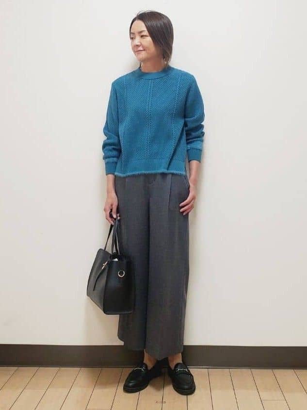 yuuさんの「Reflect｜【ほんのりラメ感◎】ケーブル柄ニット」を使ったコーディネート