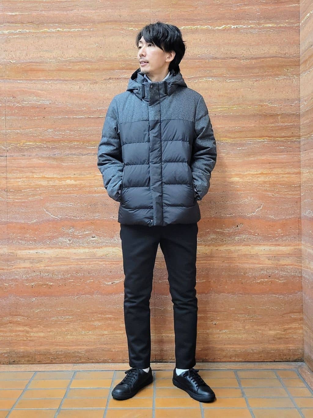 piroyaさんの「TAKEO KIKUCHI｜カラーコンビ ダウンブルゾン」を使ったコーディネート
