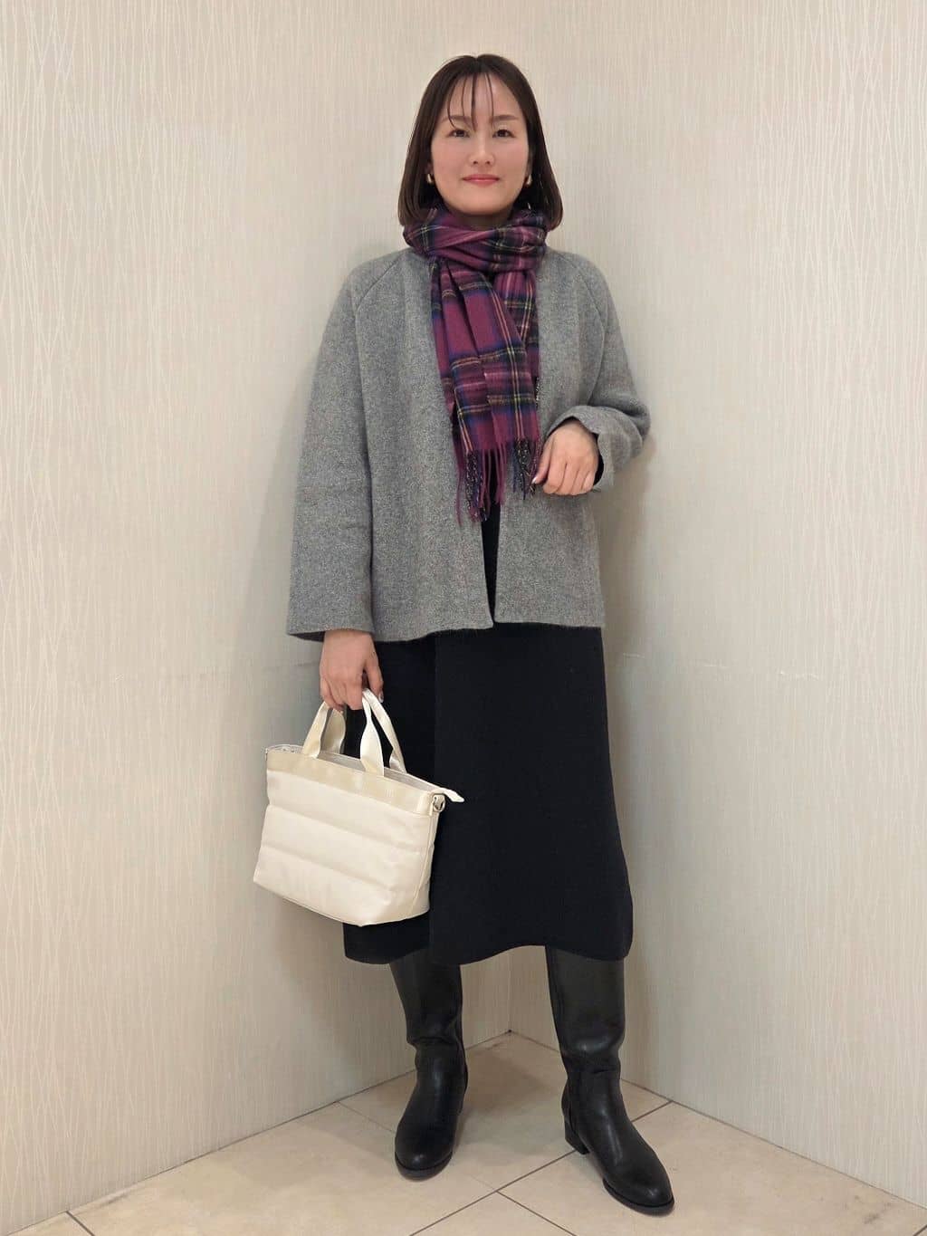 naokoさんの「UNTITLED｜【軽アウター/ミドル丈】ウールニットコーディガン」を使ったコーディネート